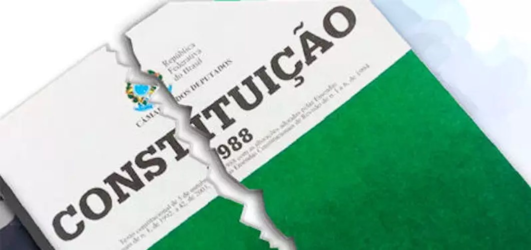 Constituição federal rasgada.